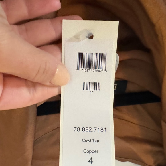 Lida Baday Brownish silk  Cowl Neck Top - Picture 5 of 6